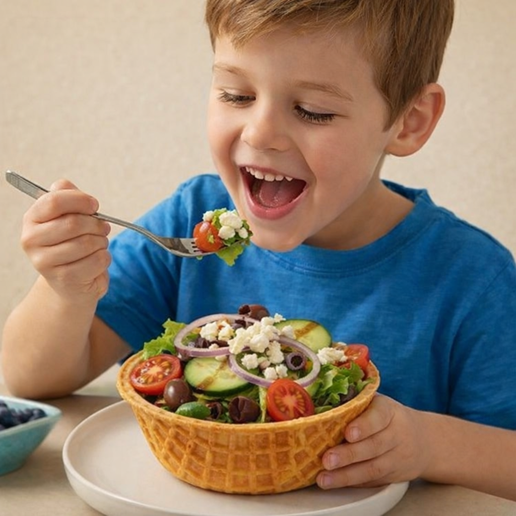 Waffretta-Máquina para Hacer Mini Tazones de Waffle