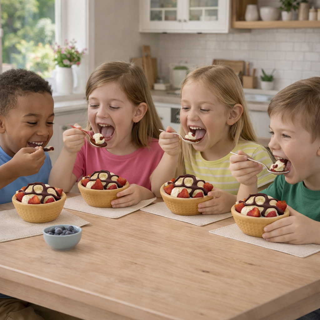 Waffretta-Máquina para Hacer  Mini Tazones de Waffle