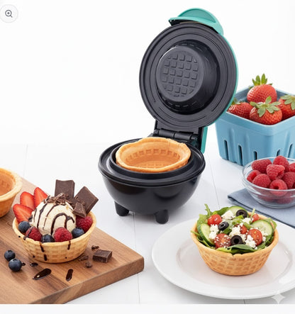 Waffretta-Máquina para Hacer  Mini Tazones de Waffle